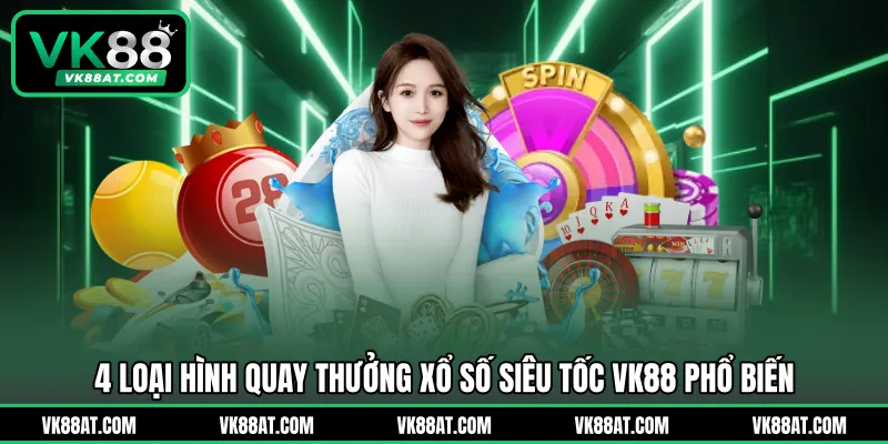 4 loại hình quay thưởng xổ số siêu tốc VK88 phổ biến