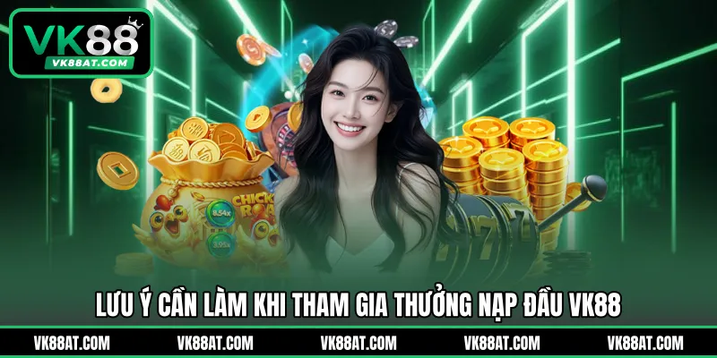 Lưu ý cần làm khi tham gia thưởng nạp đầu VK88
