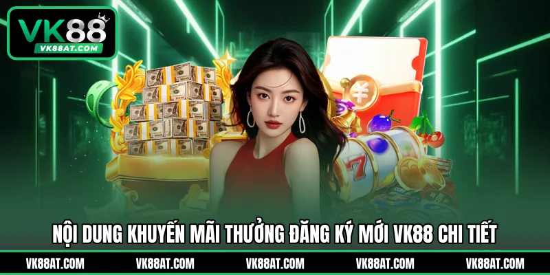 Nội dung khuyến mãi thưởng đăng ký mới VK88 chi tiết